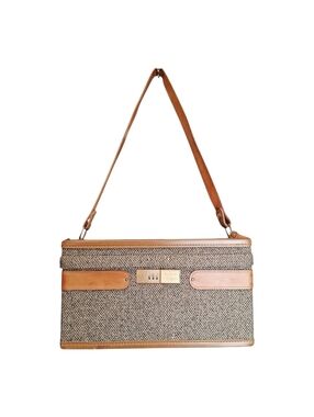 Hartmann Walnut Tweed & Belting Leather Train Case Vtg  Cosmetic Case #4400